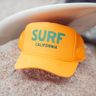 Surf California Trucker Hat with 'SURF CALIFORNIA' text 
