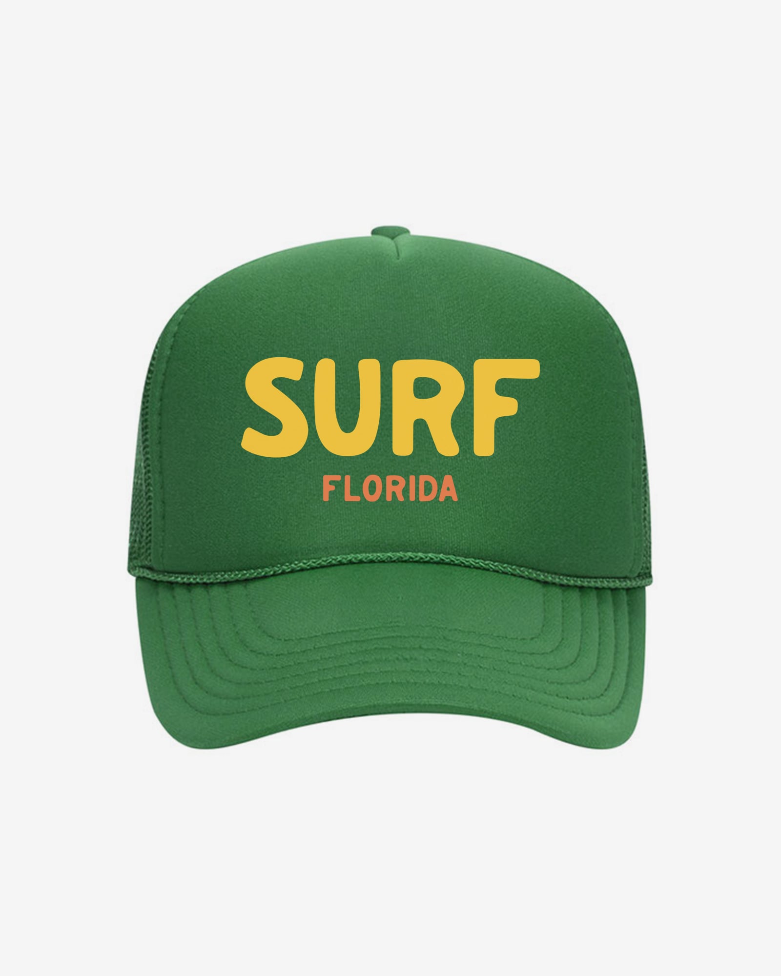 Green cap with 'SURF Florida' text in yellow