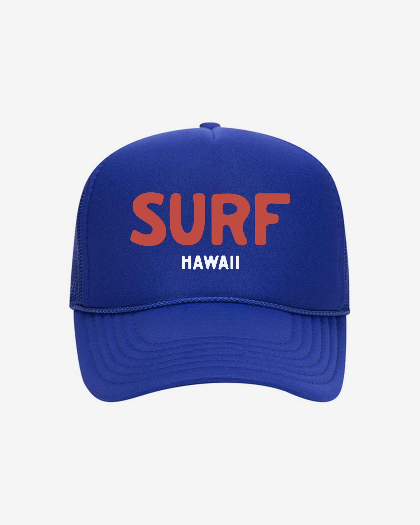 Blue cap with 'SURF HAWAII' text 